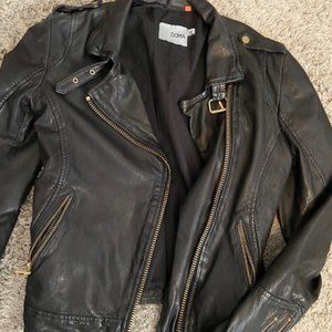 Women's Doma Leather Biker Jacket